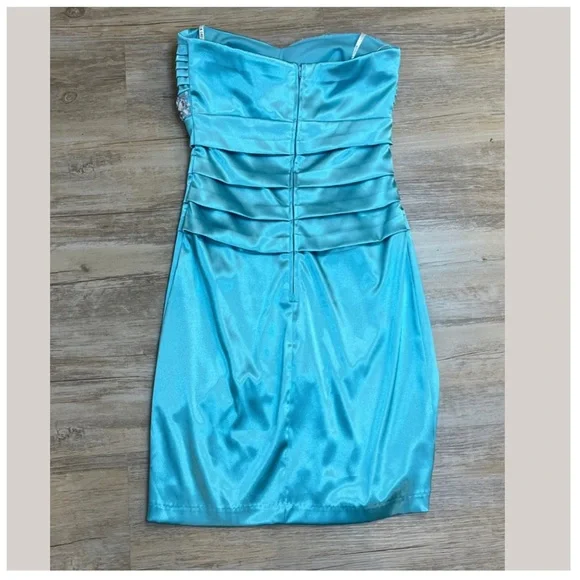 B Darlin Short Dress Formal Bodycon Size XS Blue - Picture 10 of 12